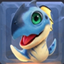 Blue baby dragon